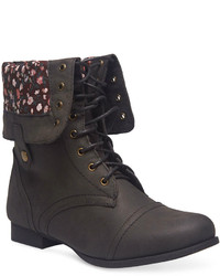 Wet Seal Floral Foldover Combat Boots Wide Width