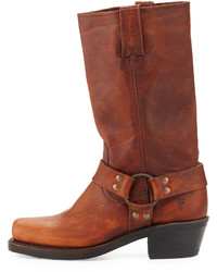 Frye Harness 12r Leather Boot Cognac