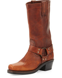 Frye Harness 12r Leather Boot Cognac