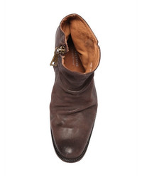John Varvatos 30mm Vintage Effect Leather Ankle Boots