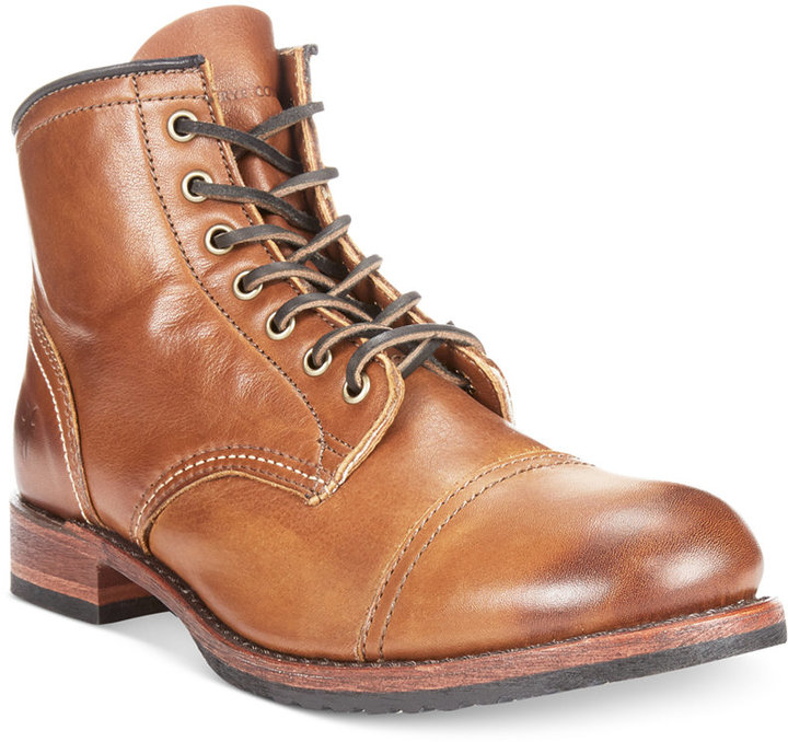 Frye Logan Cap Toe Boots, $428 | Macy's 