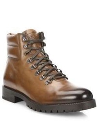 To Boot New York Axell Lace Up Leather Ankle Length Boots
