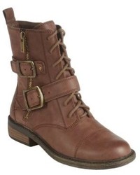 Lucky Brand Nolan Leather Moto Lace Up Boots