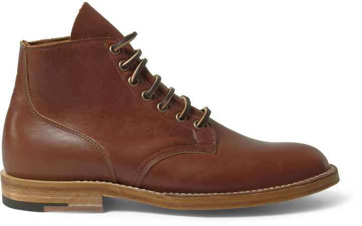 Viberg Leather Lace Up Boots, $690 | MR PORTER | Lookastic