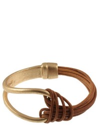 Brown Leather Magnetic Bracelet