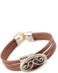 Brown Pu Leather Braided Bracelet