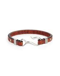 Nordstrom Men's Shop Embossed Leather Hook Bracelet