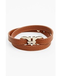 Salvatore Ferragamo Leather Wrap Bracelet