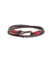 Caputo & Co Leather Wrap Bracelet