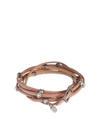 Orelia Leather Wrap Bracelet