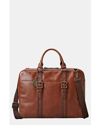 Fossil Estate Leather Briefcase Cognac One Size
