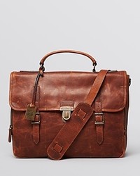 Frye Logan Leather Buckle Briefcase