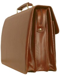 Chiarugi Handmade Brown Genuine Italian Leather Briefcase