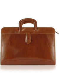 Chiarugi Handmade Brown Genuine Italian Leather Portfolio Briefcase