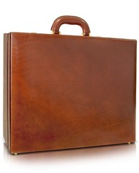 Chiarugi Handmade Brown Leather Attache Briefcase