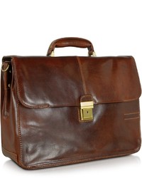 Chiarugi Large Brown Leather Briefcase