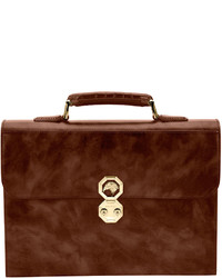 Stefano Ricci Leather Flap Briefcase Brown