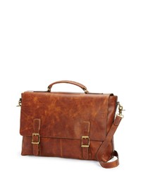 Frye Logan Leather Briefcase In Cognac At Nordstrom