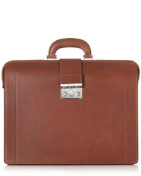 Pineider Medium Reddish Brown Leather Diplomatic Briefcase