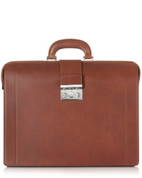 Pineider Medium Reddish Brown Leather Diplomatic Briefcase