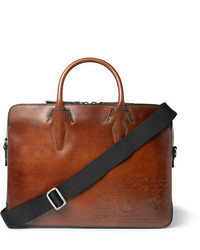 Berluti Profile Mini Scritto Leather Briefcase