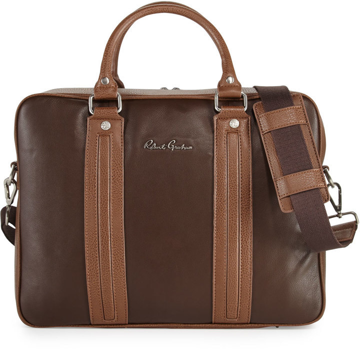 robert graham roman leather briefcase