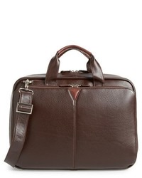 Johnston & Murphy Slimline Leather Briefcase Black