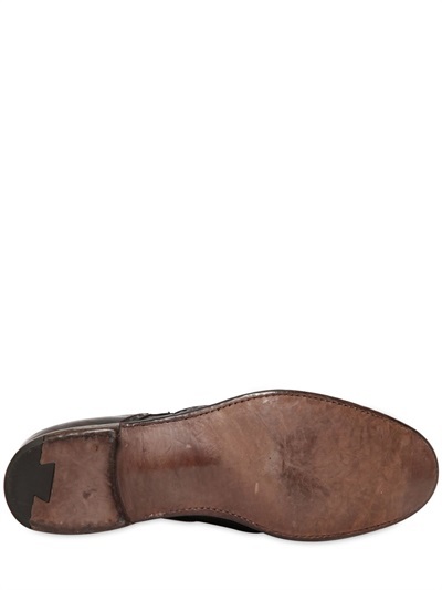 Alberto Fasciani English Brogue Hand Washed Leather Boots, $1,090 ...