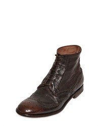 Alberto Fasciani English Brogue Hand Washed Leather Boots