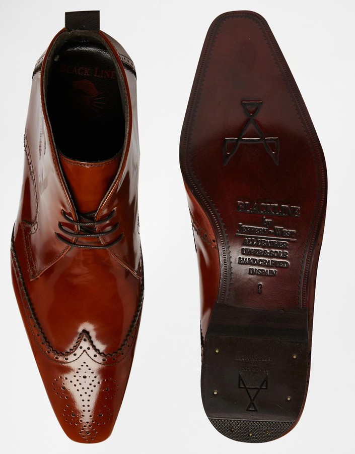 Jeffery West Brogue Short Boots, $243 | Asos | Lookastic