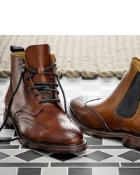 Brown Chesterton Lace Up Brogue Boots