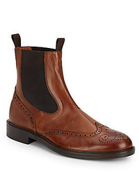 Double Gore Perforated Leather Boots