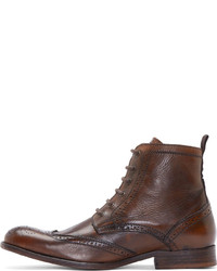 Hudson H By Brown Wingtip Angus Boots