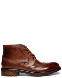 Steve Madden Leather Brogue Ankle Boots
