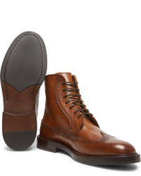 Brunello Cucinelli Leather Brogue Boots