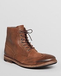Modern Fiction Leather Wingtip Boots