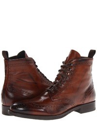 To Boot New York "Brennan" Wingtip Lace-up Leather Boots Dark Brown 