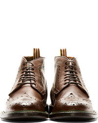 Paul Smith Ps By Brown Brogue Grayson Boots