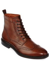 Stafford Stafford Deacon Wingtip Leather Boots