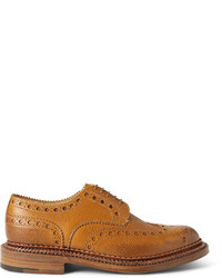 Grenson Archie Triple Welt Grained Leather Wingtip Brogues