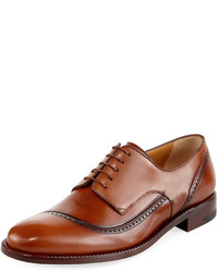 a. testoni Atestoni Apron Toe Leather Oxford Shoe Brown