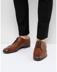 H By Hudson Aylesbury Leather Brogues In Tan