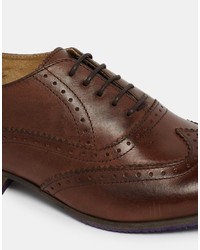 Asos Brand Brogue Shoes With Colored Tread