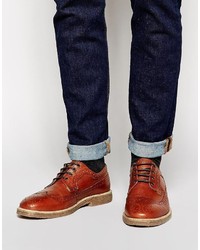 Asos Brand Brogues In Leather
