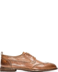 Alexander McQueen Brown Leather Classic Shortwing Brogues