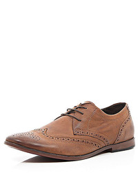 River Island Brown Leather Lace Up Brogues