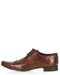 River Island Brown Leather Pointed Brogues