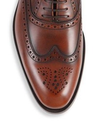 Salvatore Ferragamo Gerard Wingtip Brogue Leather Dress Shoes