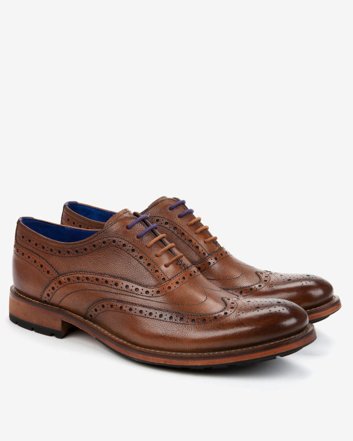 Ted Baker Guri7 Leather Oxford Brogues, $240 | Ted Baker | Lookastic.com