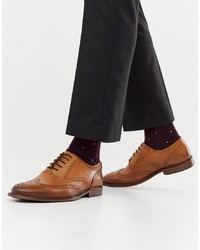 Office Interface Brogues In Tan Leather